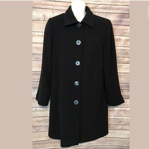 Pendleton Black Wool/Cashmere Peacoat Sz 10 P